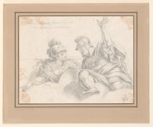 Twee Romeinse Soldaten in Gesprek door Giuseppe Longhi