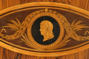 Detail van de bovenkant van een tafel door Giuseppe Maggiolini