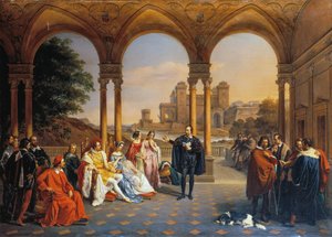 Torquato Tasso aan het hof van het Huis van Este door Giuseppe Mancinelli