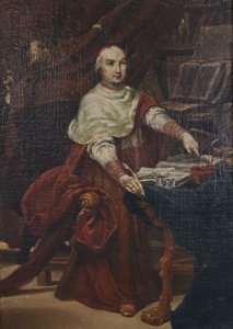 Portret van kardinaal Prospero Lambertini door Giuseppe Maria (1665 1747) Crespi