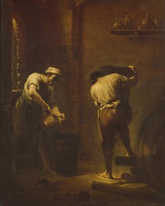 Scène in de kelder, ca 1710-1715