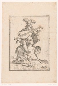 De arme draagt de rijke door Giuseppe Maria Mitelli