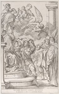 Plaat 11: Sint Willem van Aquitanië door Giuseppe Maria Mitelli