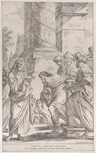 Plaat 1: de Roeping van Sint Mattheüs, 1678