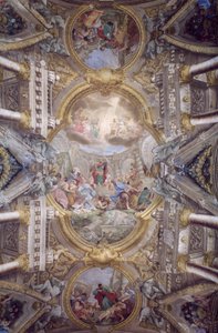 De daden van Sint Paulus in Areopagus, Bologna, Italië (foto) door Giuseppe Maria and Antonio Rolli