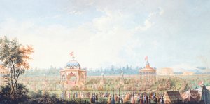 Race bij Cascine, door Giuseppe Maria Terreni (1739-1811), Italië
