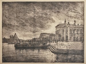 Het Koninklijk Paleis en de Salute Basiliek door Giuseppe Miti Zanetti