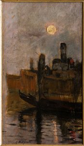 Venetiaans Kanaal door Giuseppe Miti Zanetti