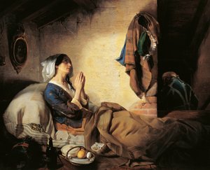 Verlaten of gevallen vrouw