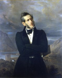 Portret van Alessandro Manzoni door Giuseppe Molteni