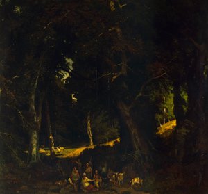 Zigeunerkamp door Giuseppe Palizzi