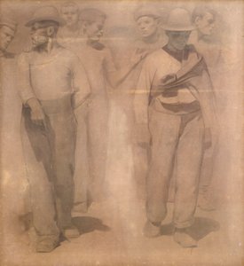 Cartoon voor De Vierde Staat door Giuseppe Pellizza da Volpedo