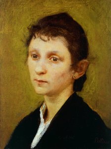 Portret van jonge vrouw (Palmira) door Giuseppe Pellizza da Volpedo