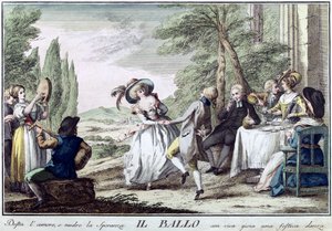Il Ballo De Dans, 1790 door Giuseppe Piattoli
