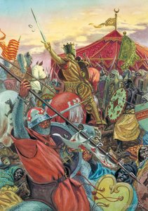 Reconquista van Spanje: Slag bij Las Navas de Tolosa op 16/07/1212 tussen de christenen en het leger van de Moren
