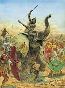 Tweede Punische Oorlog: de Slag bij Zama (202 v.Chr.) de Carthaagse olifanten