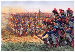 De Keizerlijke Garde van Napoleon I (1769-1821) bij de Slag bij Waterloo door Giuseppe Rava