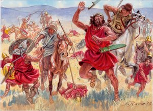 De Thessalische ruiters verrassen de Spartanen