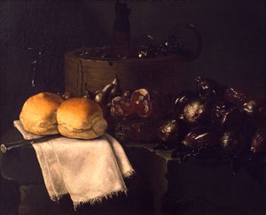 Binnen in de keuken, door Giuseppe Recco