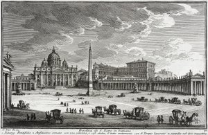 Basiliek van Sint-Pieter, Vaticaan, ca. 1753 door Giuseppe Vasi
