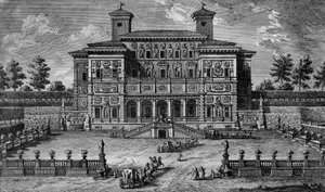 Het Casino en Villa Borghese, nabij Rome, 18e eeuw