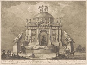 De Prima Macchina voor de Chinea van 1773: De Tempel van Vrede, 1773 door Giuseppe Vasi