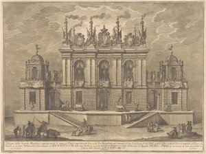 De Seconda Macchina voor de Chinea van 1775: Een stierengevecht door Giuseppe Vasi