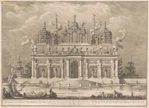 De Prima Macchina voor de Chinea van 1765: De Tuin van de Hesperiden door Giuseppe Vasi, after Giuseppe Palazzi, after Paolo Posi