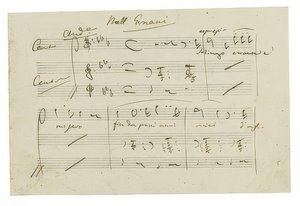 Autograaf: Opera Ernani, Finalarie Solingo, errante e misero door Giuseppe Verdi