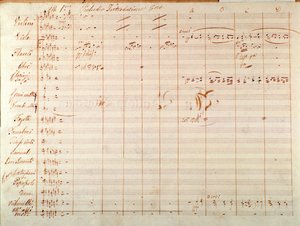 Pagina van de eerste editie van de partituur van Un ballo in maschera, opera van Giuseppe Verdi