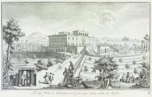Villa Palmieri in Fiesole door Giuseppe Zocchi