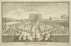 Villa Lappeggi, uit Uitzichten van Toscane door Giuseppe Zocchi