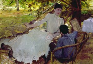 In de hangmat II, 1884 door Giuseppe de Nittis