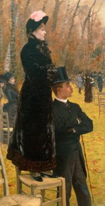 Bij de races van Auteuil door Giuseppe de Nittis