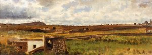 Landschap door Giuseppe or Joseph de Nittis