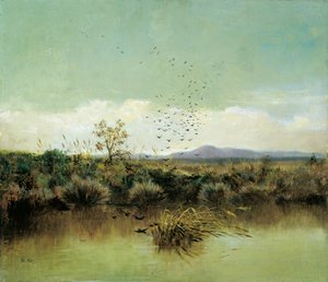 Aan de oevers van de Ofanto door Giuseppe or Joseph de Nittis