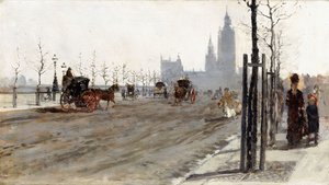 De Victoria Embankment, Londen, 1875