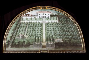 Uitzicht op Villa di Marignolle nabij Florence, Italië door Giusto Utens