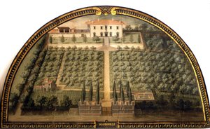 Villa di Marignolle door Giusto Utens door Giusto Utens