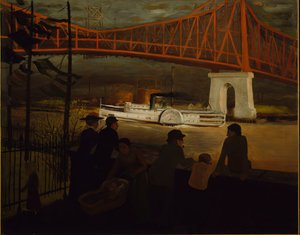 Queensboro-brug, East River door Glenn O Coleman