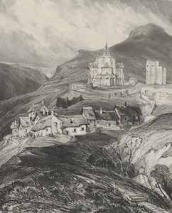 Abside exterieur van de kerk Saint-Nectaire, 1831