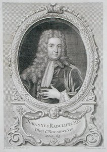Portret van John Radcliffe (1650-1714) uit 