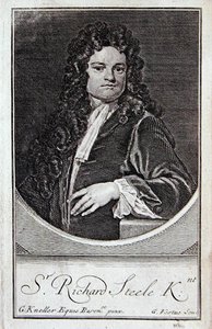 Portret van Richard Steele, frontispice van 