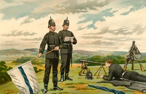 De 1e Middlesex Victoria Rifles - Vrijwilligers, 1890 door Godfrey Douglas Giles