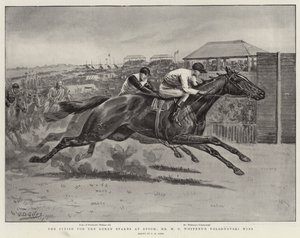 De finish van de Derby Stakes in Epsom, Mr W C Whitney