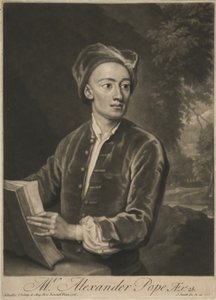 Alexander Pope, uitgegeven 1716 door Godfrey Kneller