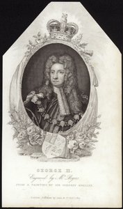 Koning George II van Groot-Brittannië en Ierland door Godfrey Kneller