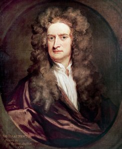 Portret van Isaac Newton (1642-1727), Engels wiskundige, natuurkundige en astronoom
