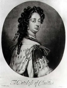 Portret van Barbara Villiers, Hertogin van Cleveland (1641-1709) gegraveerd door J. Smith door Godfrey after Kneller