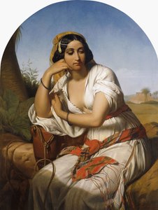 Een Bedoeïenenvrouw, 1848 door Godfried Guffens